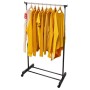 Storage solutions Verstellbarer Garderobenständer mit Rollen 80x42x(90-165) cm von , Kommoden-Organizer und Bar-Kleiderbügel ...