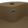 Lavabo lujoso con rebosadero cerámica crema mate 36x13 cm de , Lavabos - Ref: Foro24-147040, Precio: 63,77 €, Descuento: %