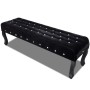 Black velvet bench with crystal buttons by , Benches for halls and storage - Ref: Foro24-241263, Price: 180,31 €, Discount: %