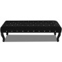 Black velvet bench with crystal buttons by , Benches for halls and storage - Ref: Foro24-241263, Price: 180,31 €, Discount: %