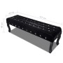 Black velvet bench with crystal buttons by , Benches for halls and storage - Ref: Foro24-241263, Price: 180,31 €, Discount: %