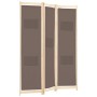 Biombo divisor de 3 paneles de tela marrón 120x170x4 cm de , Divisores de ambientes - Ref: Foro24-248179, Precio: 54,56 €, De...