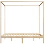 Estructura de cama con dosel madera maciza de pino 180x200 cm de , Camas y somieres - Ref: Foro24-283255, Precio: 269,96 €, D...