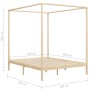 Estructura de cama con dosel madera maciza de pino 180x200 cm de , Camas y somieres - Ref: Foro24-283255, Precio: 269,96 €, D...