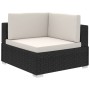 Set muebles de jardín 12 pzas y cojines ratán sintético negro de vidaXL, Conjuntos de jardín - Ref: Foro24-41263, Precio: 1,0...