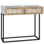 Mesa consola hierro y madera contrachapada blanco 80x30x75 cm de , Mesas auxiliares - Ref: Foro24-352103, Precio: 106,47 €, D...