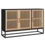 Aparador de madera contrachapada negro 105x30x65 cm de , Aparadores - Ref: Foro24-352122, Precio: 134,35 €, Descuento: %