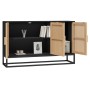 Aparador de madera contrachapada negro 105x30x65 cm de , Aparadores - Ref: Foro24-352122, Precio: 134,35 €, Descuento: %