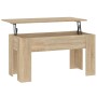 Mesa de centro madera contrachapada roble Sonoma 101x49x52 cm de , Mesas de centro - Ref: Foro24-809686, Precio: 74,99 €, Des...