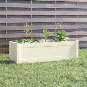 Solid white pine wood planter 100x31x31 cm by , Pots and planters - Ref: Foro24-810716, Price: 55,67 €, Discount: %