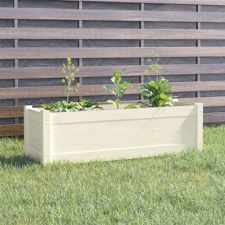 Jardinera de madera maciza de pino blanco 100x31x31 cm de , Maceteros y jardineras - Ref: Foro24-810716, Precio: 55,67 €, Des...