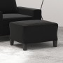 Black microfiber fabric footrest 60x50x41 cm by , Ottomans - Ref: Foro24-349344, Price: 62,52 €, Discount: %