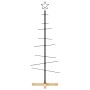 Weihnachtsbaum aus schwarzem Metall mit Holzsockel, 120 cm von , Weihnachtsbäume - Ref: Foro24-359603, Preis: 60,33 €, Rabatt: %