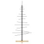 Weihnachtsbaum aus schwarzem Metall mit Holzsockel, 120 cm von , Weihnachtsbäume - Ref: Foro24-359603, Preis: 60,33 €, Rabatt: %