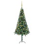 Árbol de Navidad artificial de esquina LED y bolas verde 120 cm de , Arboles de navidad - Ref: Foro24-3077942, Precio: 40,09 ...