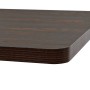 Mesa bar bistró MDF y acero cuadrada fresno oscuro 80x80x75 cm de , Mesas de cocina y de comedor - Ref: Foro24-245611, Precio...