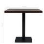 Dark ash square MDF and steel bistro bar table 80x80x75 cm by , Kitchen and dining tables - Ref: Foro24-245611, Price: 144,76...