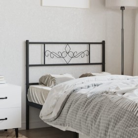 Black metal headboard 90 cm by , Headboards and footboards - Ref: Foro24-355295, Price: 24,99 €, Discount: %