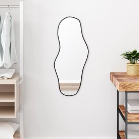 Black wall mirror 80x35 cm by , Mirrors - Ref: Foro24-348266, Price: 43,68 €, Discount: %