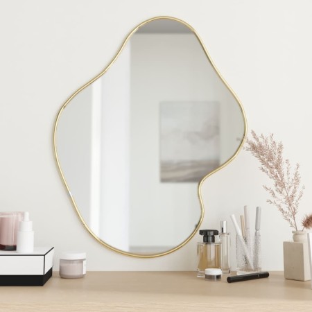 Golden wall mirror 60x50 cm by , Mirrors - Ref: Foro24-348272, Price: 43,95 €, Discount: %