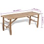 Mesa de jardín plegable con 2 bancos 100 cm de bambú de vidaXL, Conjuntos de jardín - Ref: Foro24-41502, Precio: 167,56 €, De...