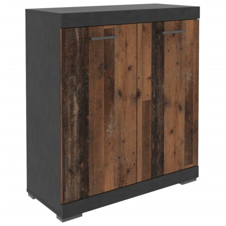 FMD Chest of drawers with 2 doors gray and antique style 80x34.9x89.9 cm by , Wardrobes - Ref: Foro24-447413, Price: 146,75 €...