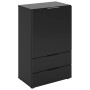 FMD Cómoda con cajón y puertas negro 49,7x31,7x81,3 cm de , Cajoneras - Ref: Foro24-447418, Precio: 175,44 €, Descuento: %