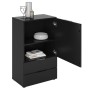 FMD Cómoda con cajón y puertas negro 49,7x31,7x81,3 cm de , Cajoneras - Ref: Foro24-447418, Precio: 175,44 €, Descuento: %