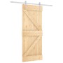 Puerta corredera con herrajes madera maciza de pino 80x210 cm de , Puertas - Ref: Foro24-3203006, Precio: 196,55 €, Descuento: %