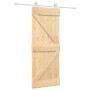 Puerta corredera con herrajes madera maciza de pino 80x210 cm de , Puertas - Ref: Foro24-3203084, Precio: 210,71 €, Descuento: %