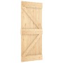 Puerta corredera con herrajes madera maciza de pino 80x210 cm de , Puertas - Ref: Foro24-3203084, Precio: 210,71 €, Descuento: %