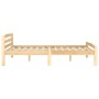 Estructura de cama de madera de pino maciza 140x200 cm de vidaXL, Camas y somieres - Ref: Foro24-322064, Precio: 146,07 €, De...