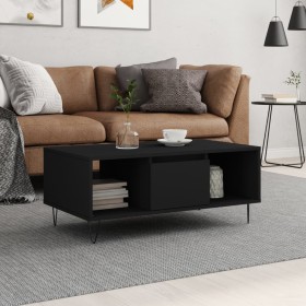 Black plywood coffee table 90x50x36.5 cm by , Coffee table - Ref: Foro24-830589, Price: 60,98 €, Discount: %