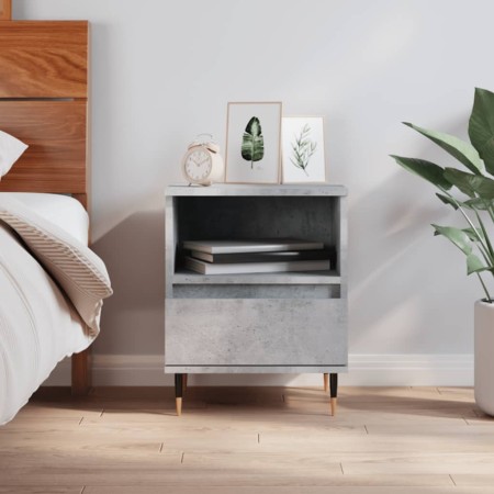 Concrete gray engineered wood bedside table 40x35x50 cm by , Nightstands - Ref: Foro24-830612, Price: 39,59 €, Discount: %