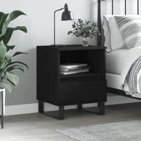 Black plywood nightstand 40x35x50 cm by , Nightstands - Ref: Foro24-830638, Price: 56,81 €, Discount: %