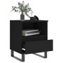 Black plywood nightstand 40x35x50 cm by , Nightstands - Ref: Foro24-830638, Price: 55,19 €, Discount: %