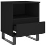 Black plywood nightstand 40x35x50 cm by , Nightstands - Ref: Foro24-830638, Price: 55,19 €, Discount: %