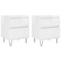 Nightstands 2 pcs glossy white engineered wood 40x35x50 cm by , Nightstands - Ref: Foro24-830673, Price: 87,58 €, Discount: %