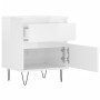 Nightstands 2 pcs glossy white engineered wood 40x35x50 cm by , Nightstands - Ref: Foro24-830673, Price: 87,58 €, Discount: %