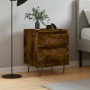 Smoked oak engineered wood bedside table 40x35x50 cm by , Nightstands - Ref: Foro24-830678, Price: 40,22 €, Discount: %