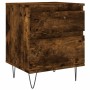 Mesita de noche madera de ingeniería roble ahumado 40x35x50 cm de , Mesitas de noche - Ref: Foro24-830678, Precio: 40,22 €, D...