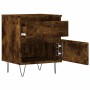 Smoked oak engineered wood bedside table 40x35x50 cm by , Nightstands - Ref: Foro24-830678, Price: 40,22 €, Discount: %