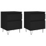 Mesitas de noche 2 uds madera de ingeniería negro 40x35x50 cm de , Mesitas de noche - Ref: Foro24-830671, Precio: 86,81 €, De...