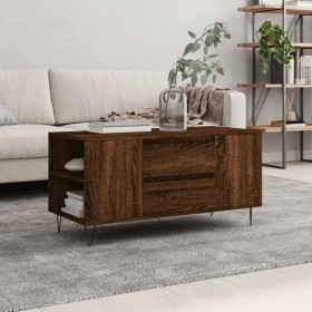 Mesa de centro madera de ingeniería marrón roble 102x44,5x50 cm de , Mesas de centro - Ref: Foro24-831003, Precio: 77,99 €, D...