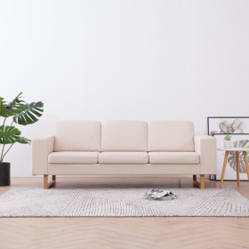 3-seater cream fabric sofa by , Sofas - Ref: Foro24-281382, Price: 509,99 €, Discount: %