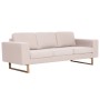 3-seater cream fabric sofa by , Sofas - Ref: Foro24-281382, Price: 509,99 €, Discount: %