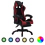 Gaming-Stuhl mit RGB-LED-Beleuchtung, Weinrot und schwarzem Kunstleder von , Bürostühle - Ref: Foro24-288013, Preis: 209,69 €...