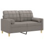 2-seater sofa with taupe gray fabric cushions 120 cm by , Sofas - Ref: Foro24-3200781, Price: 238,41 €, Discount: %