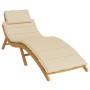 Cojín de tumbona de tela Oxford beige 186x58x3 cm de , Cojines para sillas y sofás - Ref: Foro24-314161, Precio: 37,46 €, Des...