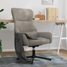 Silla de relajación de terciopelo gris claro de , Sillones - Ref: Foro24-341108, Precio: 120,99 €, Descuento: %